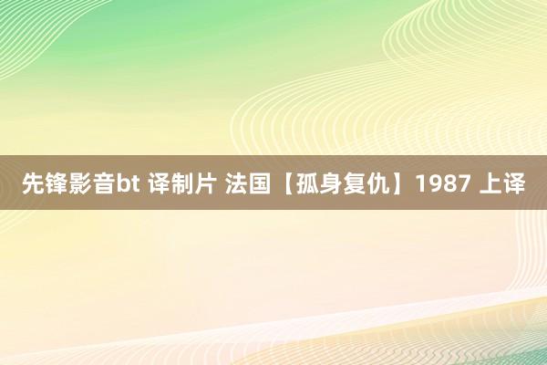 先锋影音bt 译制片 法国【孤身复仇】1987 上译