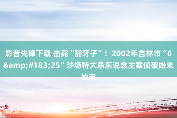 影音先锋下载 击毙“豁牙子”！2002年吉林市“6&#183;25”沙场特大杀东说念主案侦破始末