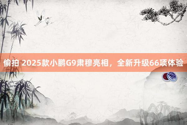 偷拍 2025款小鹏G9肃穆亮相，全新升级66项体验